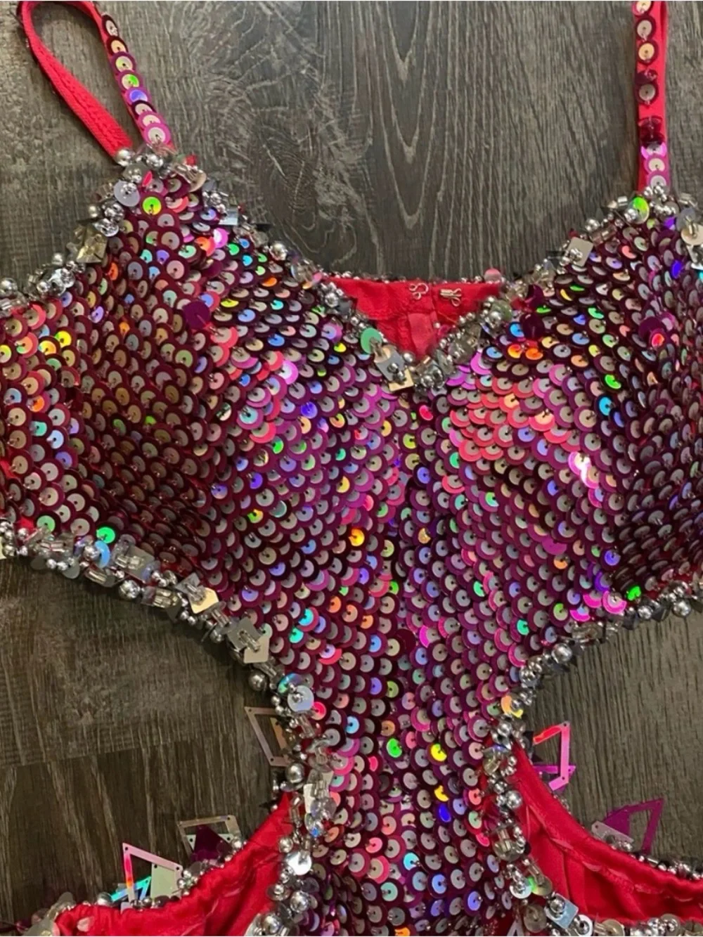 Kids Sequin & Gem Hot Pink Dance Costume